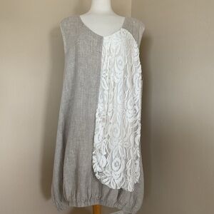 Sarah Santos Tunic Top Linen Lagenlook Size No Tag